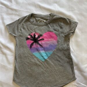 Chaser girls  T-Shirt with Heart and Palm Tree Design